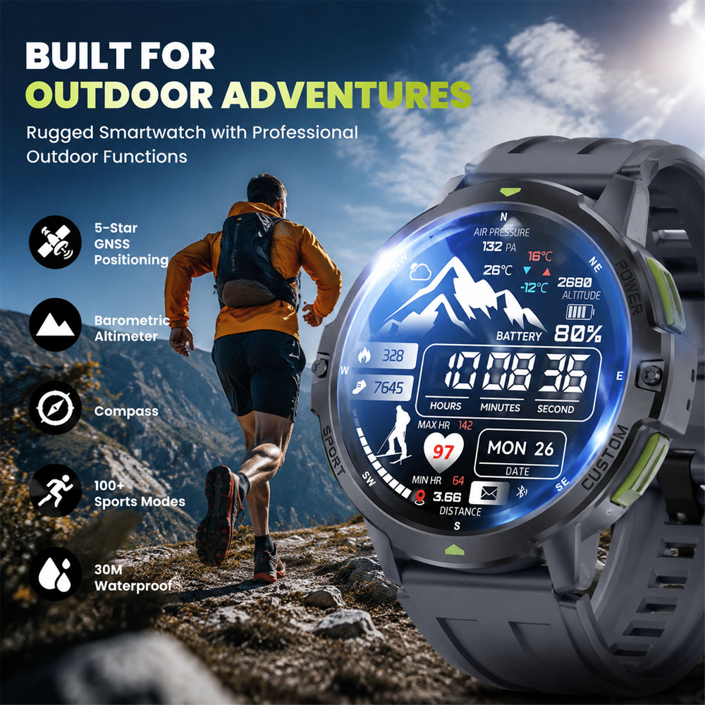 Smartwatch Timex Watches For Women - 2026 NEW Military GPS Smartwatch 3ATM
