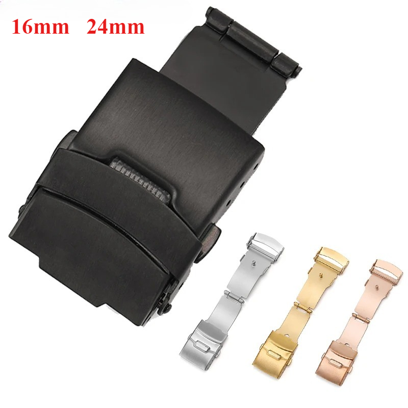 Replacement Watch Bracelet - 316L Solid Stainless Steel Buckle 16mm
