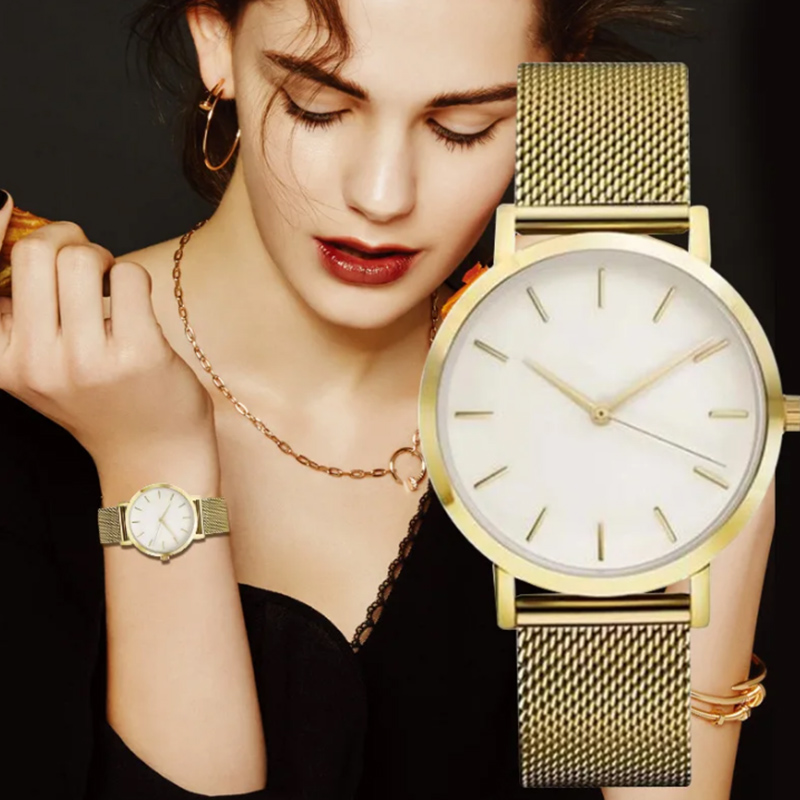 Minimalist Thin Watch - Top Brand Women's Watches Luxury Metal