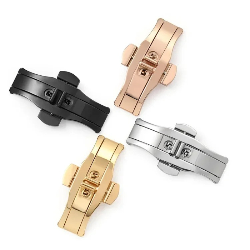 Replacement Watch Bracelet - Polished Stainless Steel Buckle Watch Band