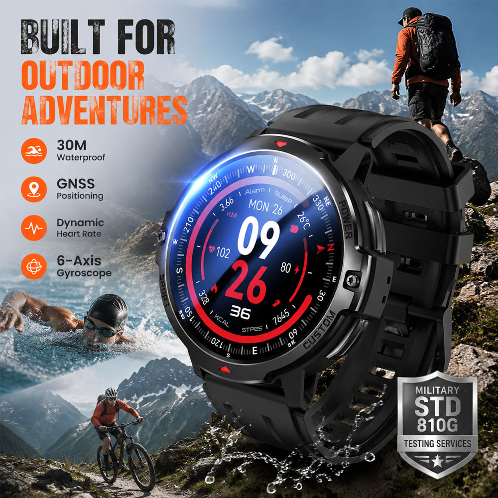 Smartwatch Timex Watches For Women - NEW 6-Axis Gyroscope Military GPS Smartwatch