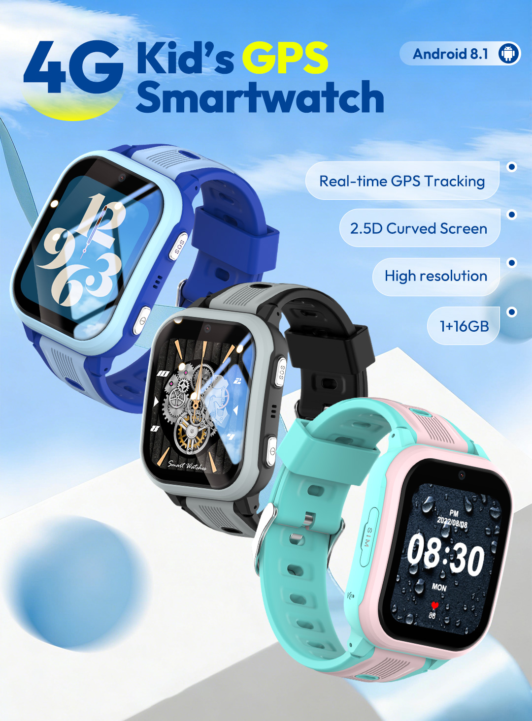 Smartwatch Watches Gift For Boys On Birthday - KT41 Smart Watch - 4G Phone