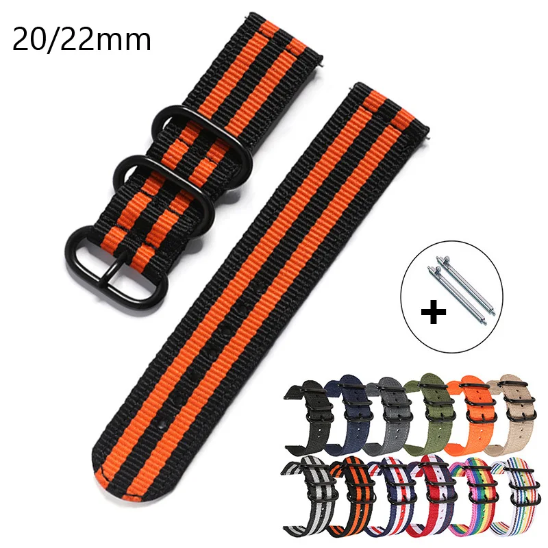 20mm  22mm Universal Nylon Wat - Smartwatch Army Watches For Men 评论和价格