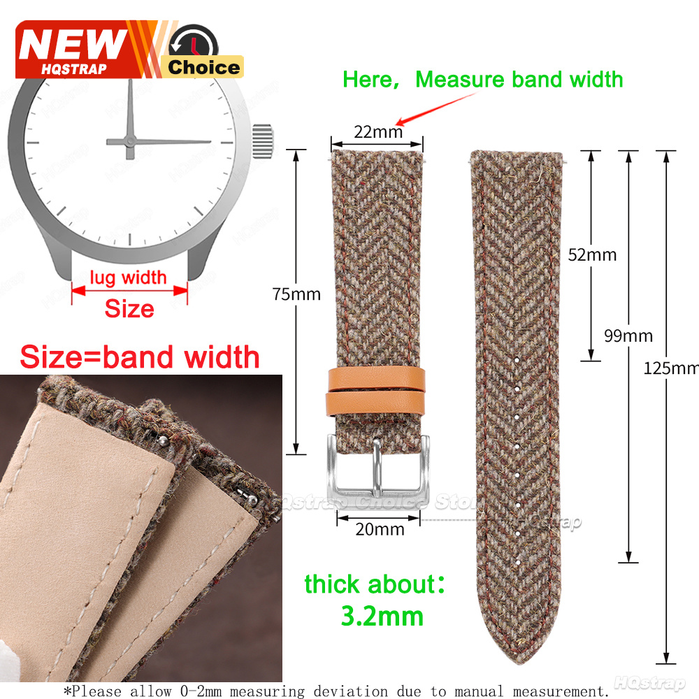 18mm 20mm 22mm Tweed Nylon Str - Watches Rolex Smartwatch 评论和价格