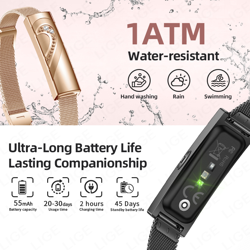 LIGE Smart Bracelet Real-time  - Couple Watches Smartwatch 评论和价格