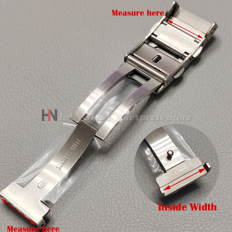 316L Solid Stainless Steel Buc - Replacement Watch Bracelet 评论和价格
