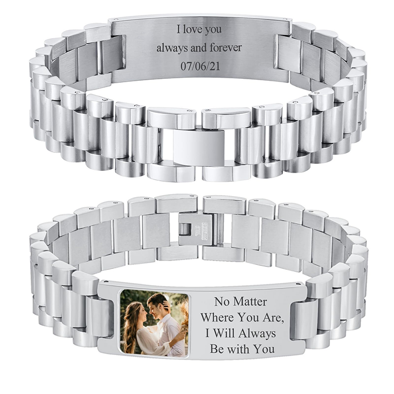 Custom Picture Text Bracelet W - Smartwatch Sports Watches For Men 评论和价格
