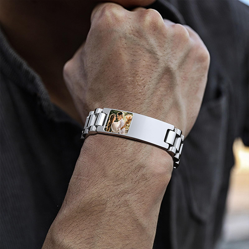 Custom Picture Text Bracelet W - Smartwatch Sports Watches For Men 评论和价格