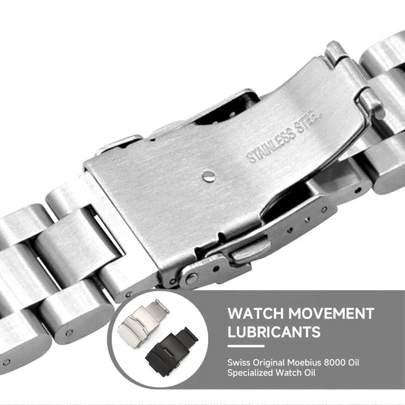 316L Solid Stainless Steel Buc - Replacement Watch Bracelet 评论和价格