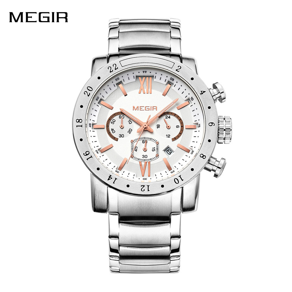 MEGIR Stainless Steel Casual W - Smartwatch Digital Watches For Men 评论和价格