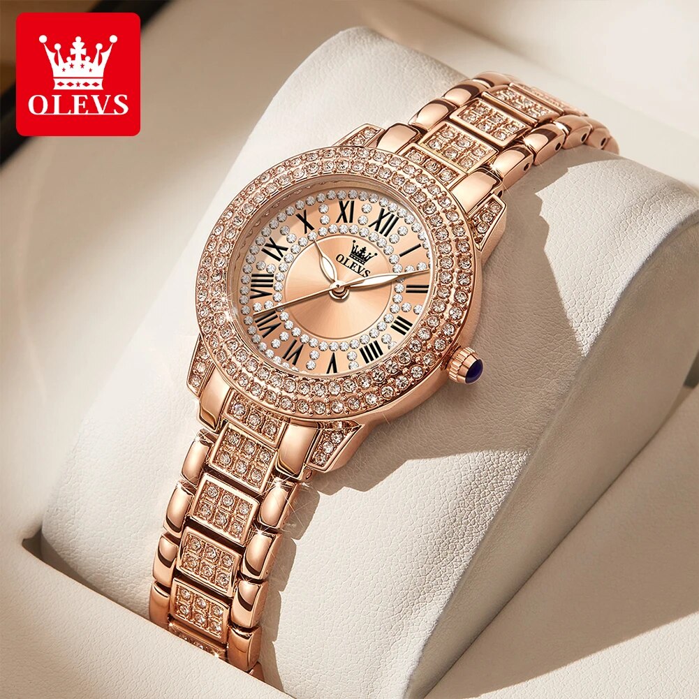 OLEVS 9943 Luxury All Diamond  - Minimalist Thin Watch 评论和价格