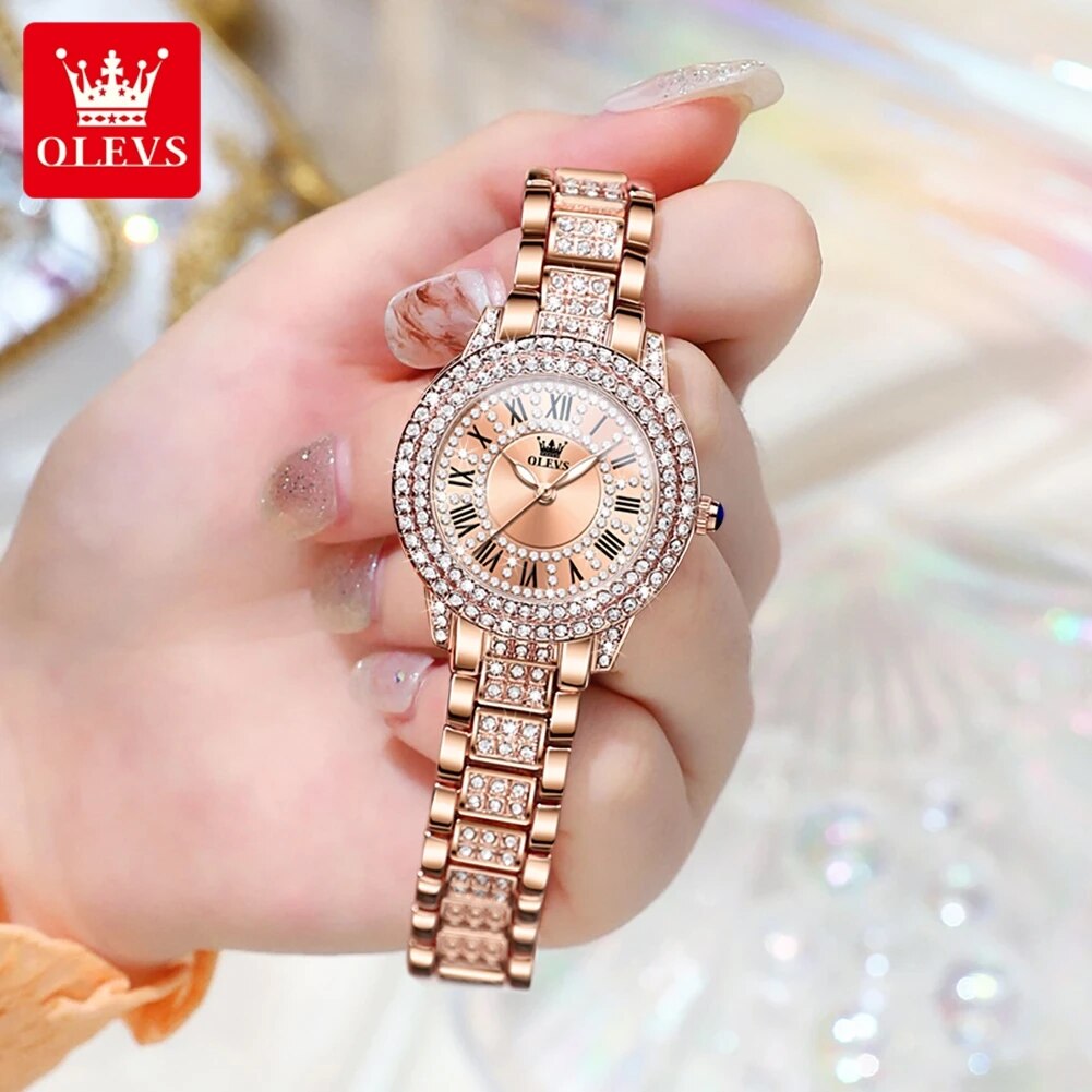 OLEVS 9943 Luxury All Diamond  - Minimalist Thin Watch 评论和价格