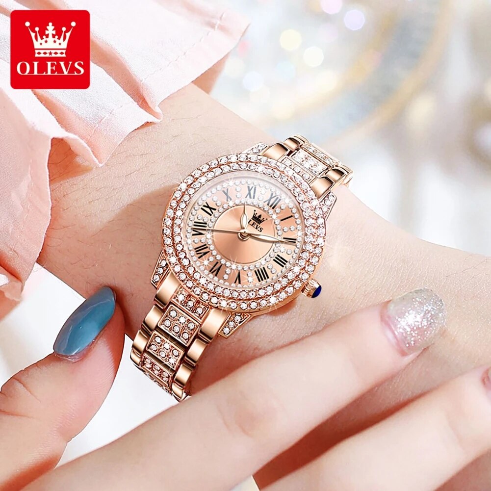 OLEVS 9943 Luxury All Diamond  - Minimalist Thin Watch 评论和价格