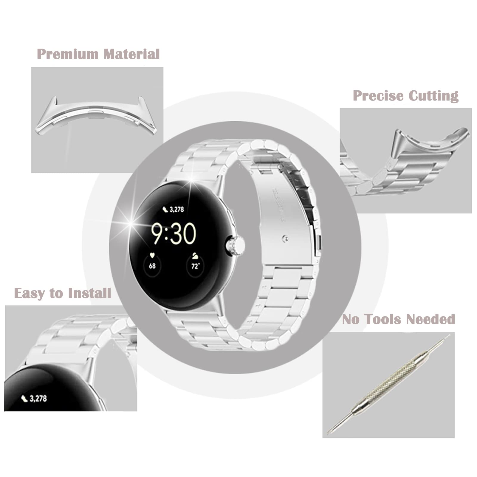 1/2 pair Metal Connector For G - Replacement Watch Bracelet 评论和价格