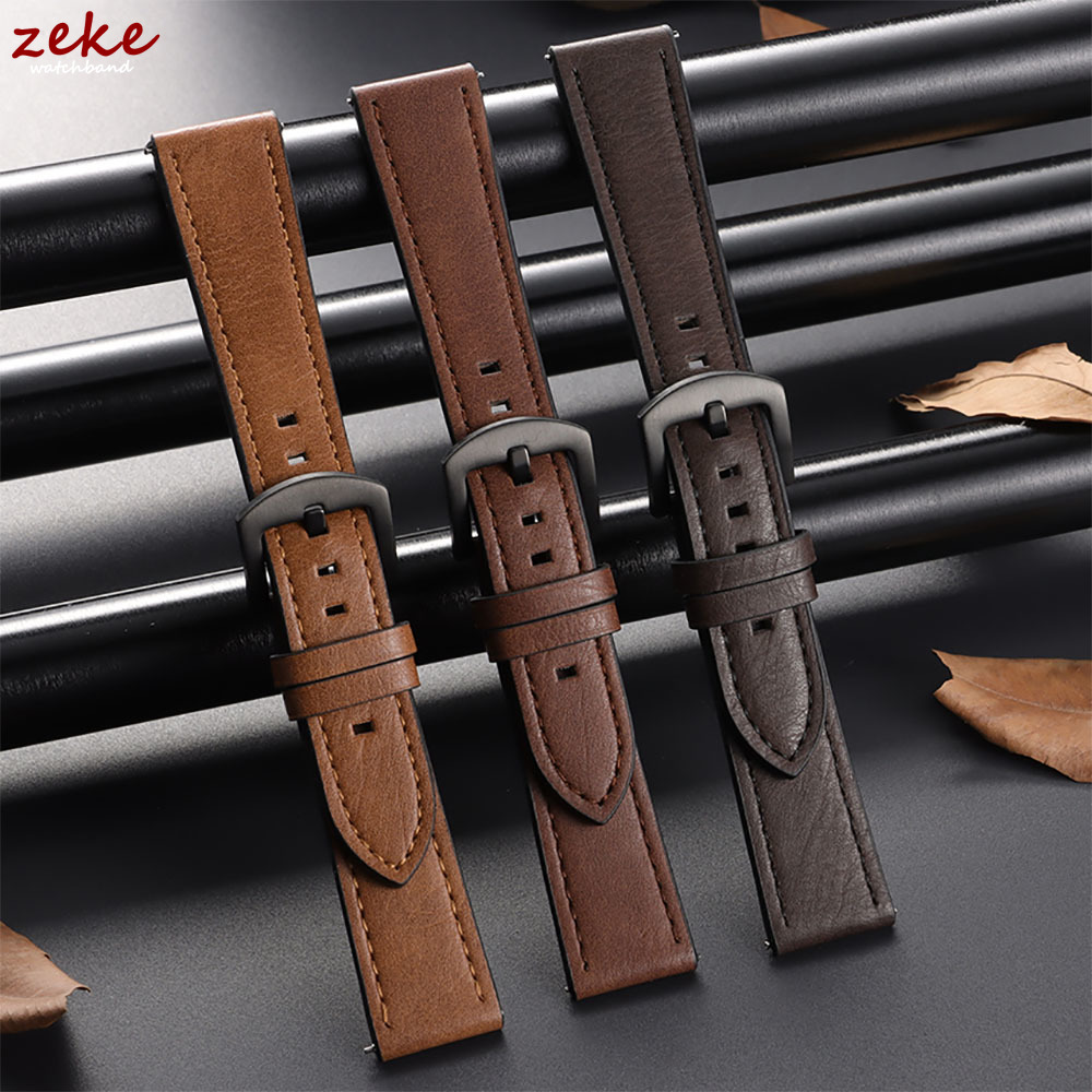 20/22mm Leather Strap Watchban - Seiko Watches Smartwatch 评论和价格