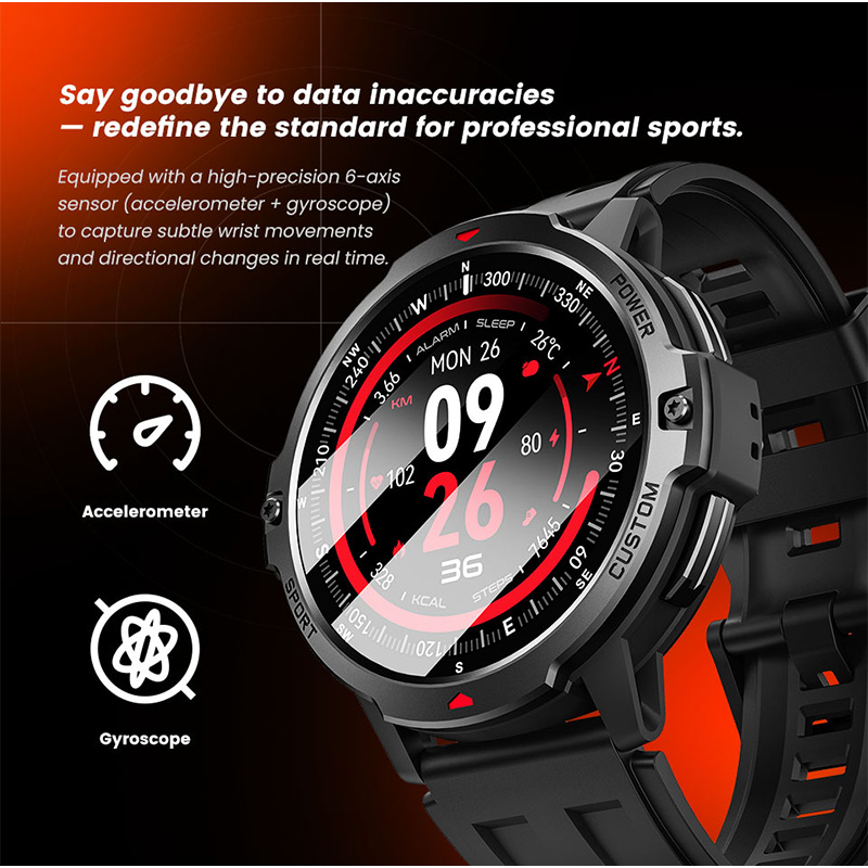NEW 6-Axis Gyroscope Military  - Smartwatch Timex Watches For Women 评论和价格