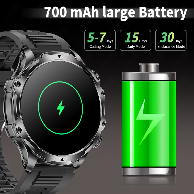 LIGE Smartwatch Military Men 1 - Smartwatch Timex Watches For Men 评论和价格
