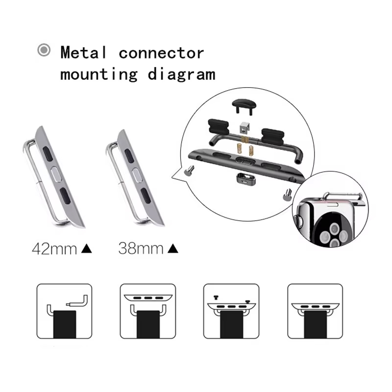 2pcs Stainless Steel Connector - Replacement Watch Bracelet 评论和价格