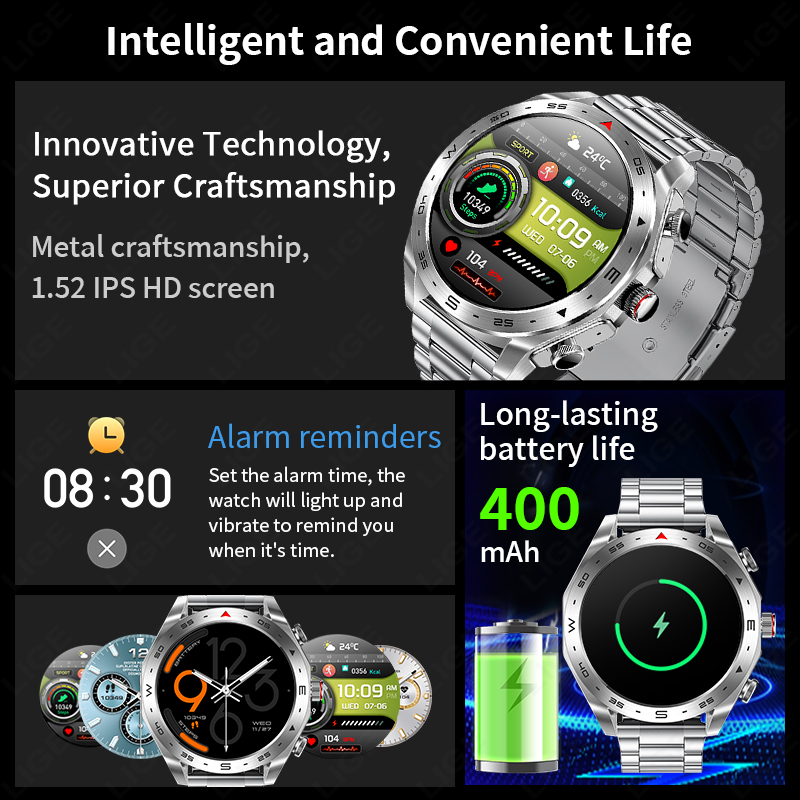 LIGE AMOLED Screen Smart Watch - Smartwatch Noise Watches For Women 评论和价格