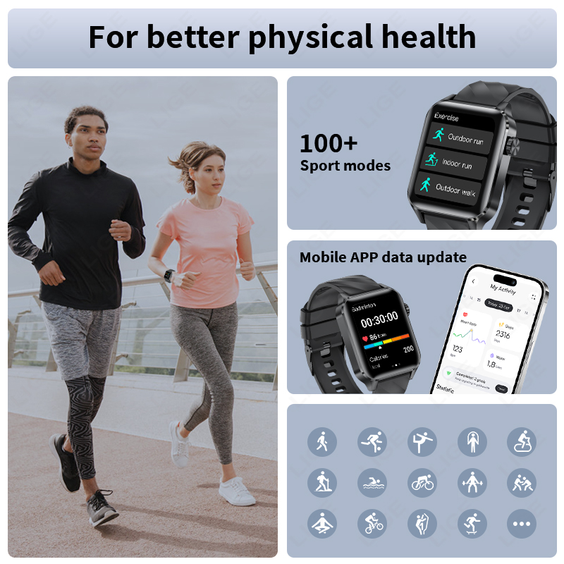 LIGE New Bluetooth Call Smart  - Smartwatch Iphone Watches For Women 评论和价格
