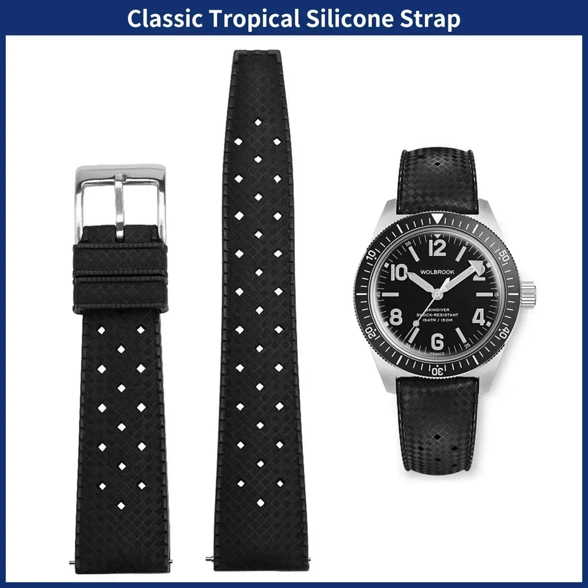 FKM watch Strap 20mm 22mm Trop - Watches Rolex Smartwatch 评论和价格
