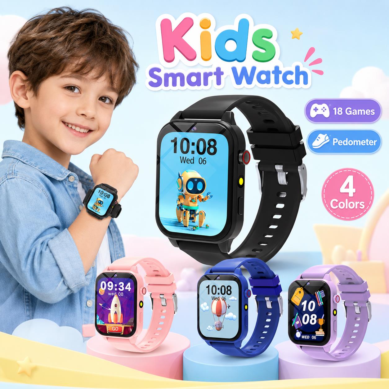 Smart Watch Games for Kids 18  - Smartwatch Digital Watches For Boys 评论和价格
