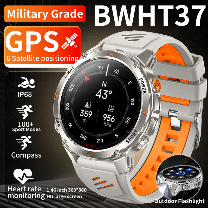 LIGE Rugged GPS Track Smart Wa - Smartwatch Sports Watches For Men 评论和价格