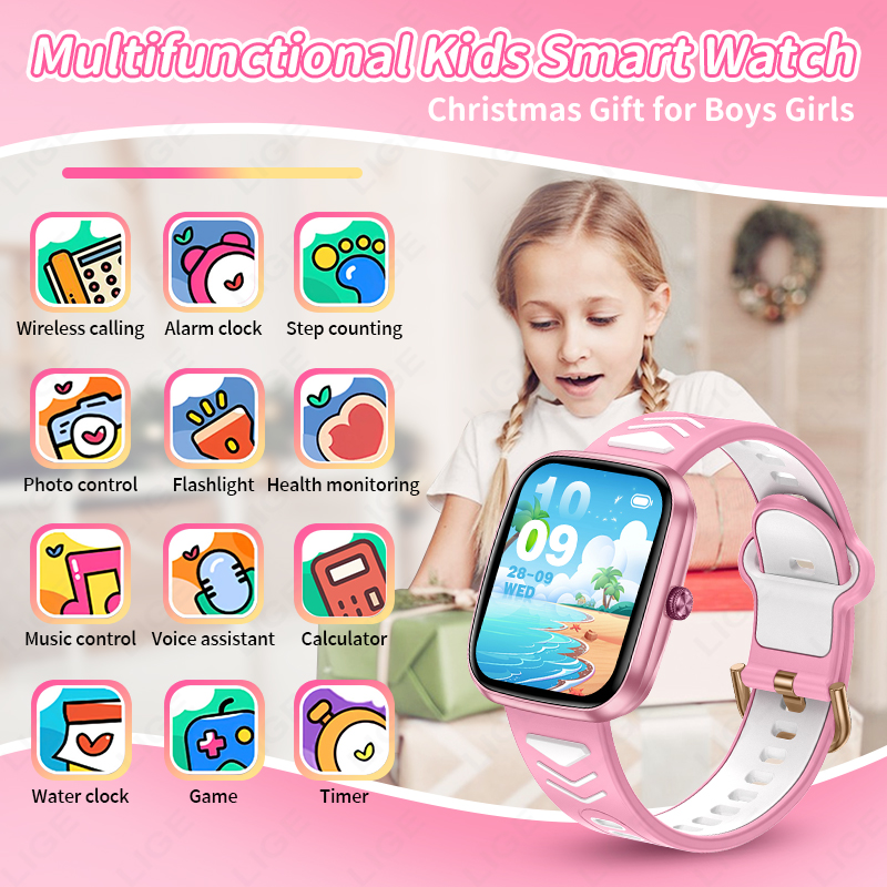 LIGE New 1.75 Inch Bluetooth C - Smartwatch Digital Watches For Boys 评论和价格