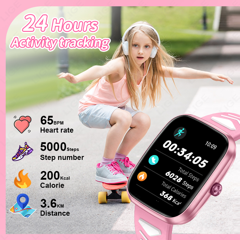 LIGE New 1.75 Inch Bluetooth C - Smartwatch Digital Watches For Boys 评论和价格