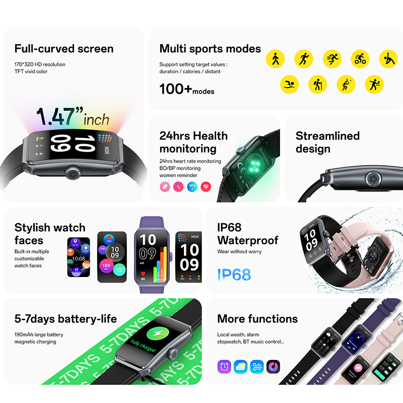 New GEJIAN Women's Smart Watch - Couple Watches Smartwatch 评论和价格