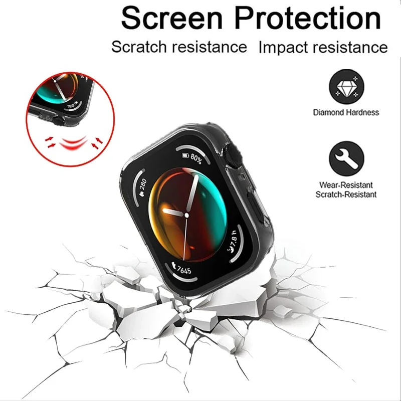 PC Case+Tempered Glass For Hua - Smartwatch Watch Huawei 评论和价格