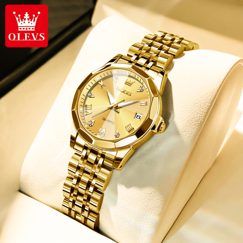 OLEVS Fashion Golden Watch for - Minimalist Thin Watch 评论和价格