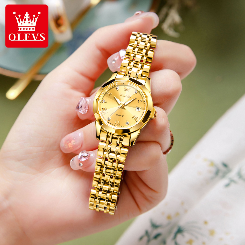 OLEVS Fashion Golden Watch for - Minimalist Thin Watch 评论和价格