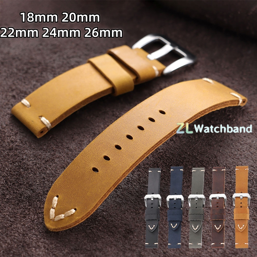 Vintage Cowhide Watch Band 18m - Seiko Watches Smartwatch 评论和价格