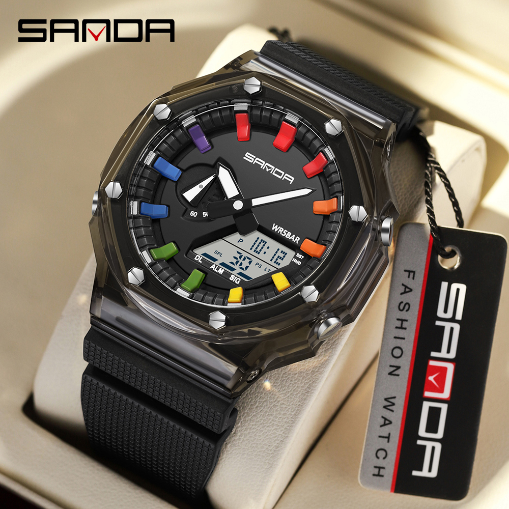 SANDA 3341Digital LED Watch Me - Smartwatch Army Watches For Men 评论和价格