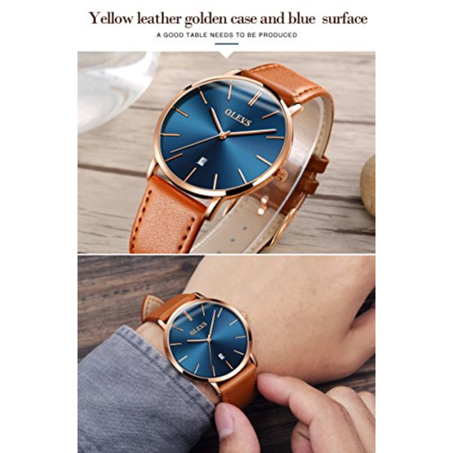 OLEVS Men Leather Watches Blac - Smartwatch Digital Watches For Men 评论和价格