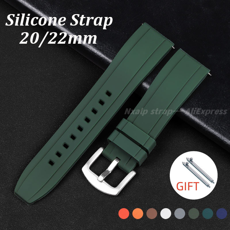 20mm 22mm Silicone Watch Band  - Watches Rolex Smartwatch 评论和价格