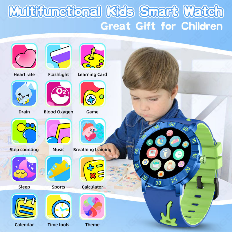 LIGE 2026 HRV Kids Smart Watch - Smartwatch Watches Useful Gift For Boys 评论和价格